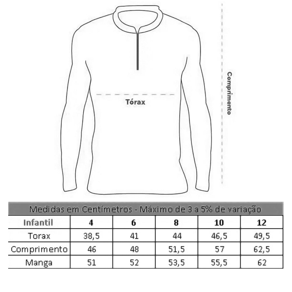 Camiseta de Pesca EP Fishing Basic Infantil Preto (+50UV)