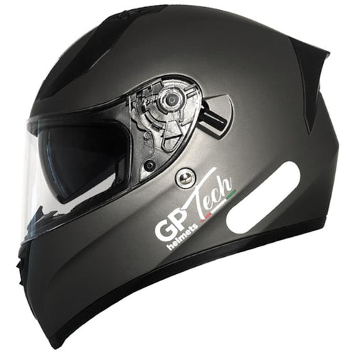 Capacete GP TECH V128 Monocolor SV Viseira Solar Titanium Fosco