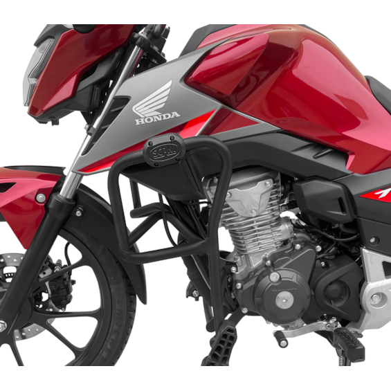 PROTETOR MOTOR E CARENAGEM SCAM CG 160 / TITAN 160 2025- PRETO