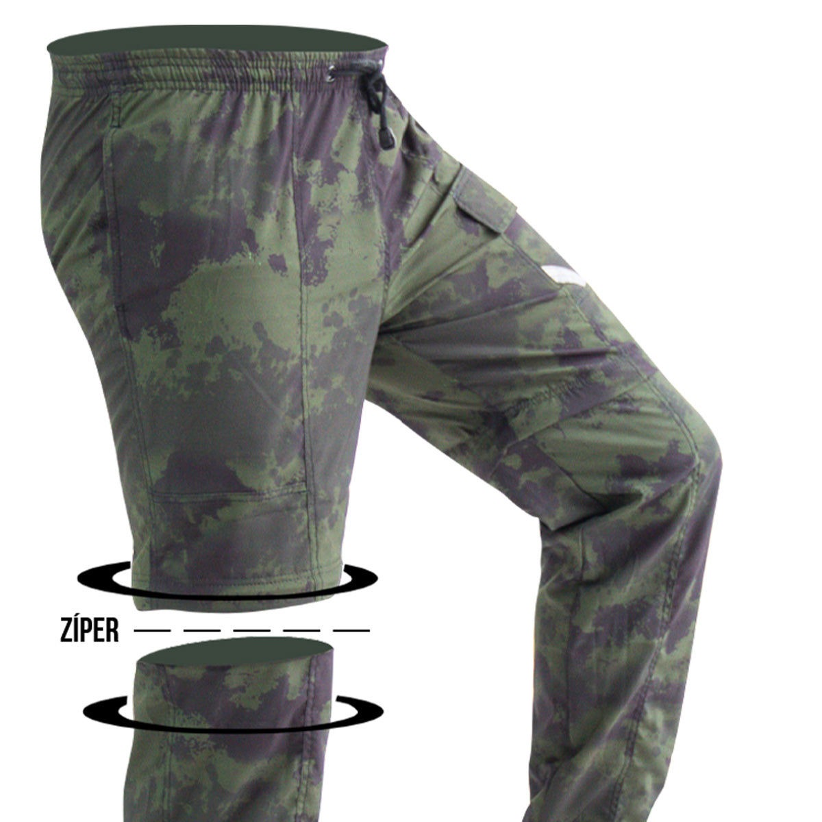 Calça Bermuda Mar Negro Combat Estonada Verde (+50UV)