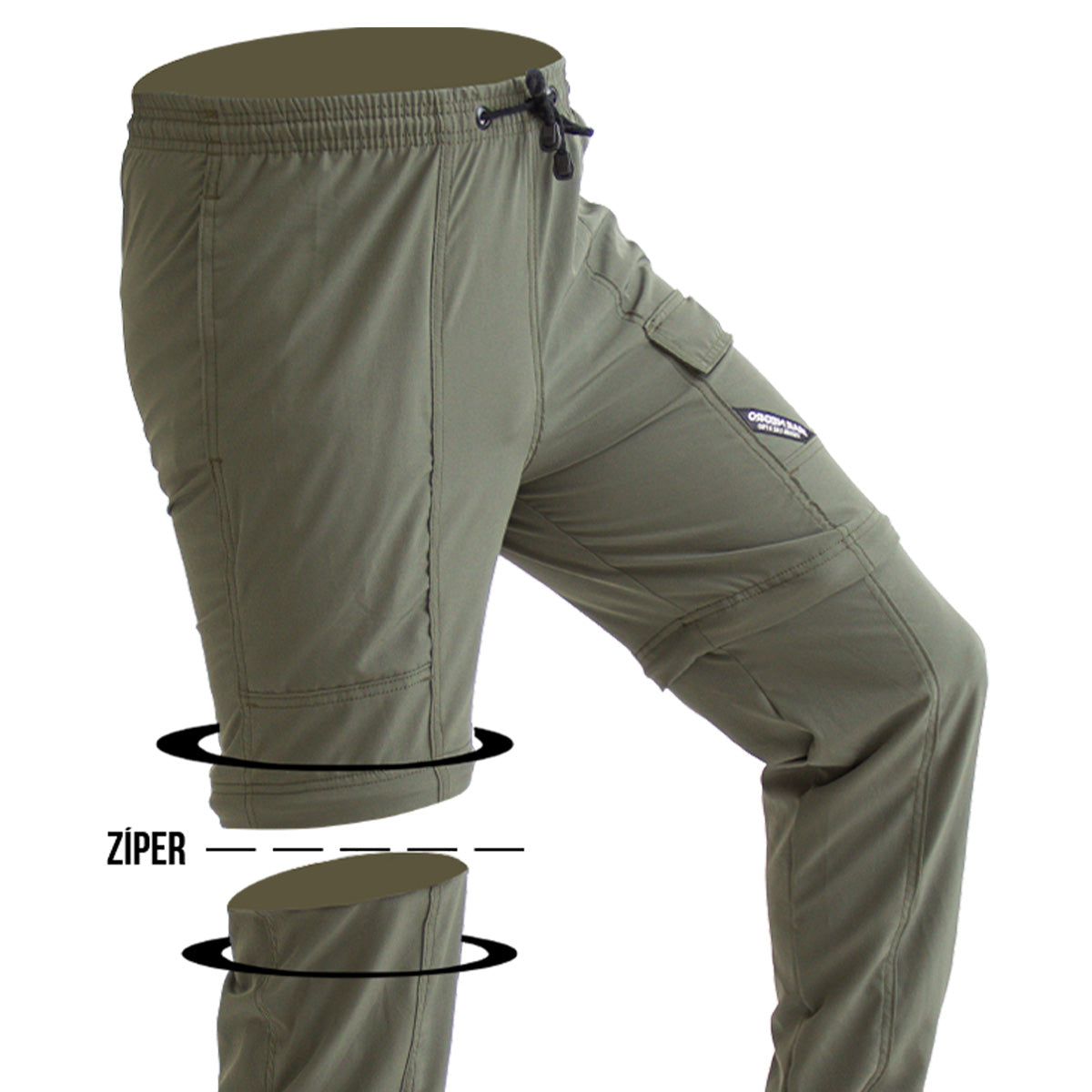 Calça Bermuda Mar Negro Combat Musgo (+50UV)